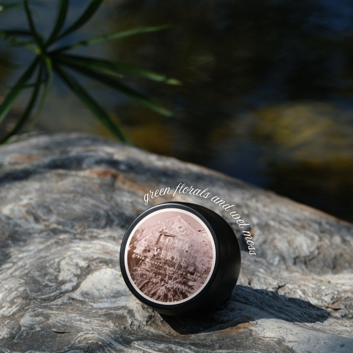 Loma Verde {Green Florals & Wet Moss} Beeswax Coco Creme Candle