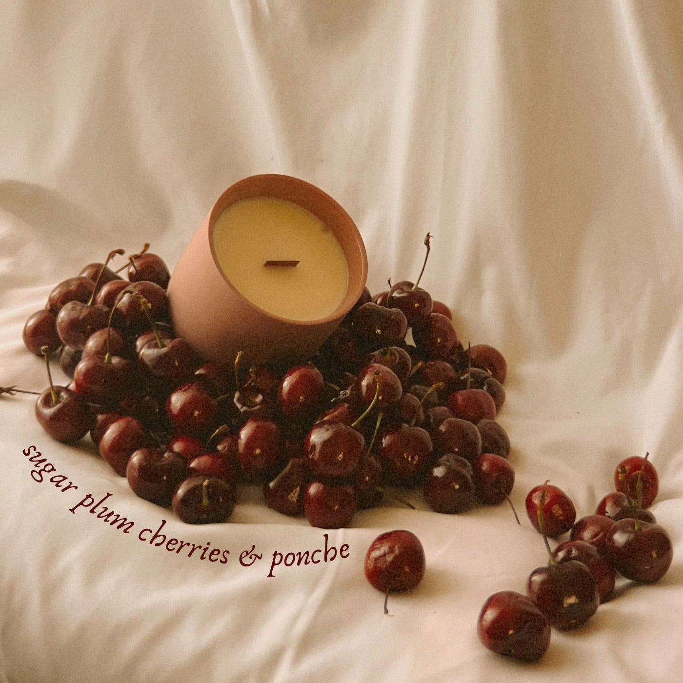 Nieves De Enero Beeswax Coco Creme Candle {Sugar Plum Cherries & Ponche}