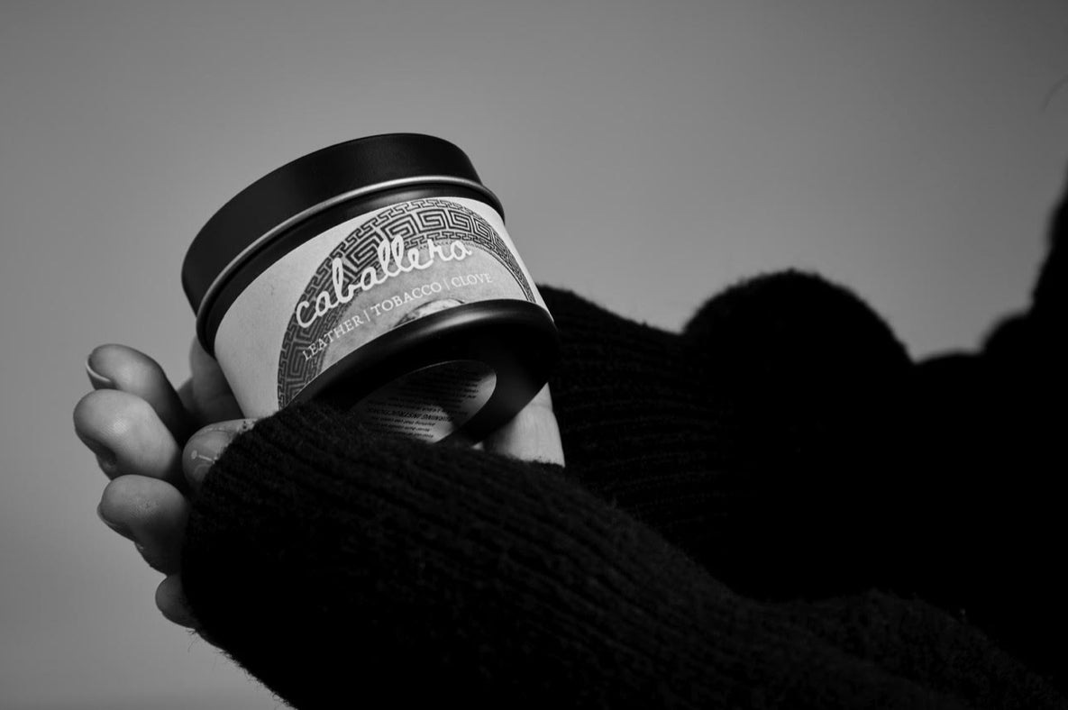 Caballero {Leather Tobacco Clove} Beeswax Coco Creme Candle