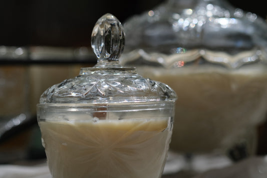 Crystal Sugar Bowl with Small Lid