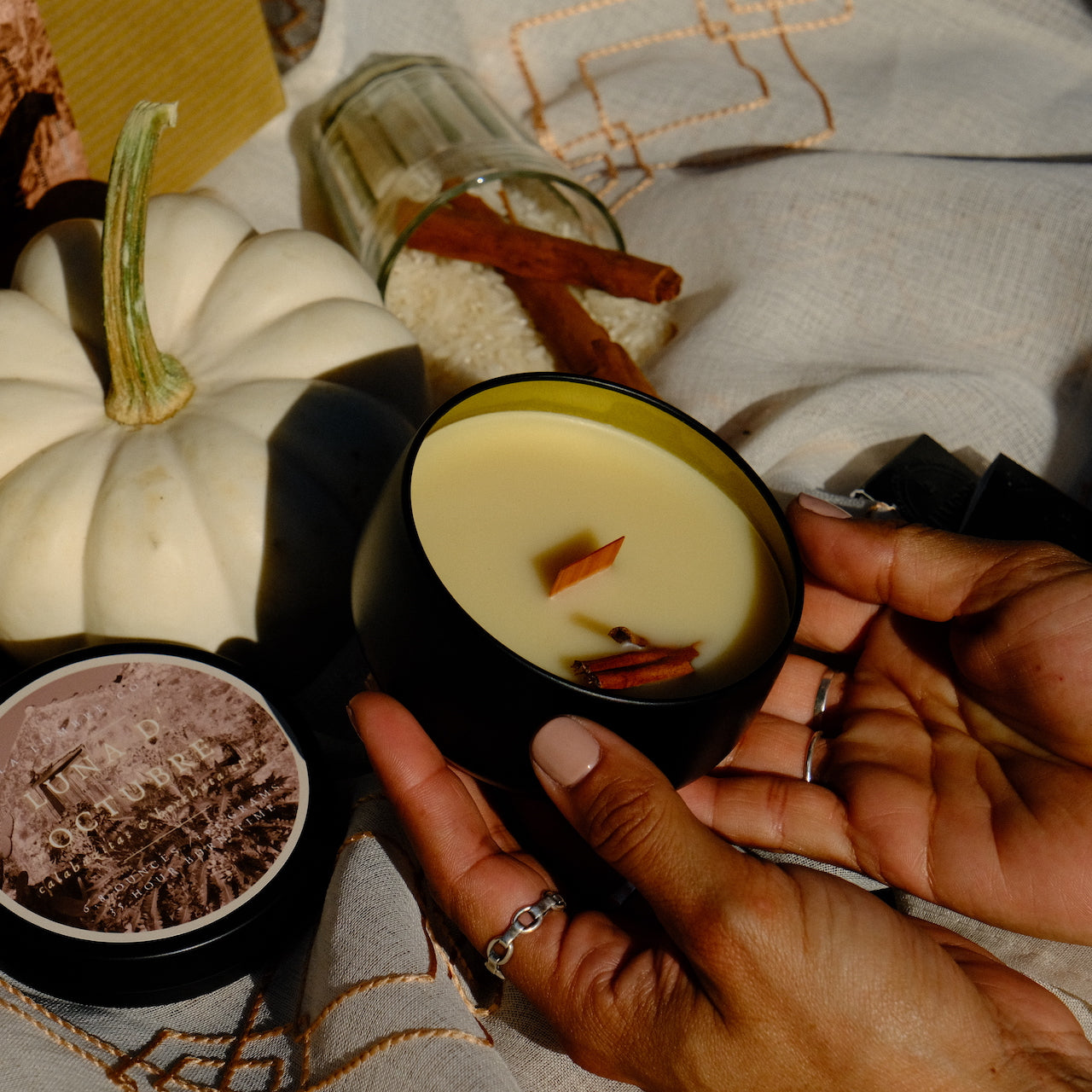 Luna D' Octubre {Pumpkins & Horchata Spice} Beeswax Coco Creme Candle