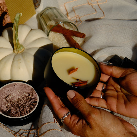 Luna D' Octubre {Pumpkins & Horchata Spice} Beeswax Coco Creme Candle