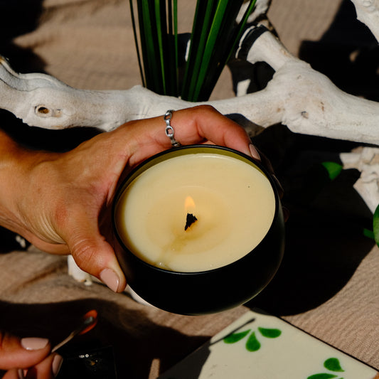 Loma Verde {Green Florals & Wet Moss} Beeswax Coco Creme Candle